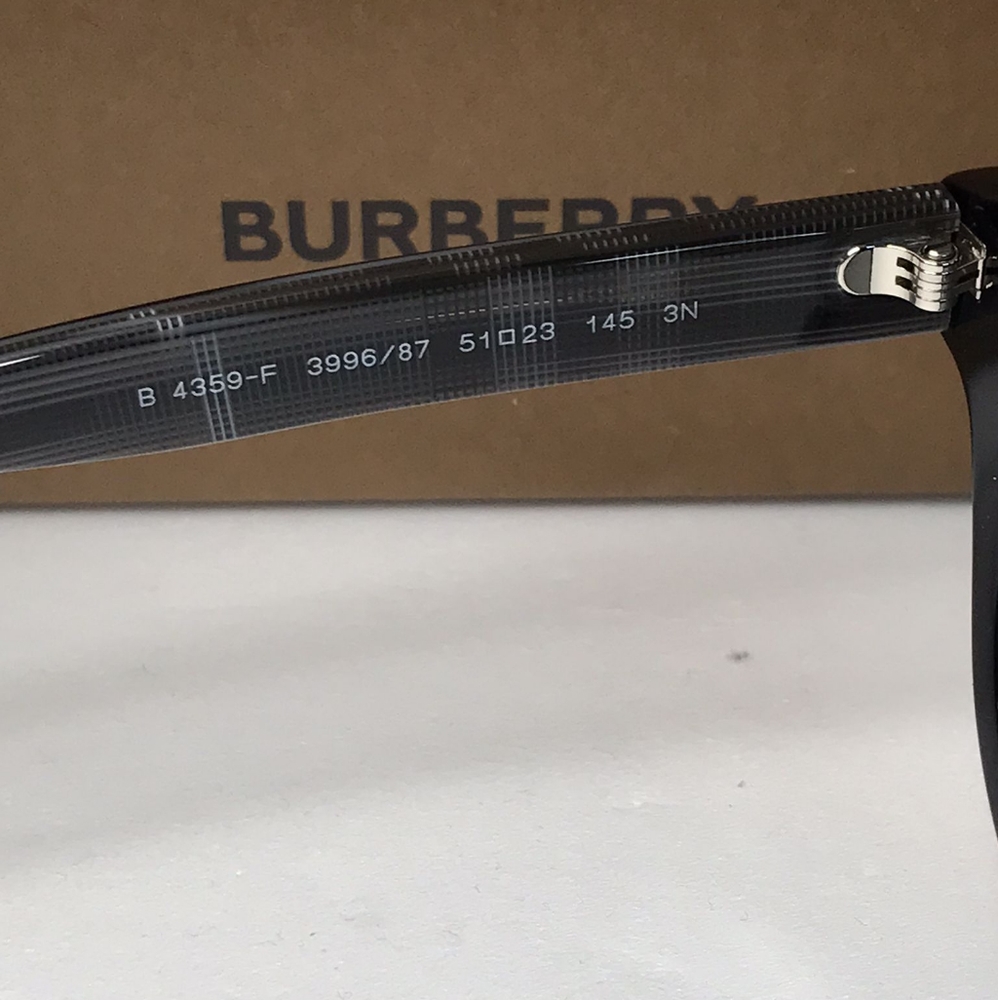 New - 💯 Original  BURBERRY BE4359 REID Black  Round  sunglasses - Picture 12 of 12